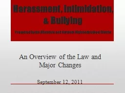 Harassment, Intimidation, & Bullying