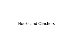Hooks and Clinchers