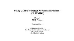 Using CLIPS to Detect Network Intrusions - (CLIPNIDS)
