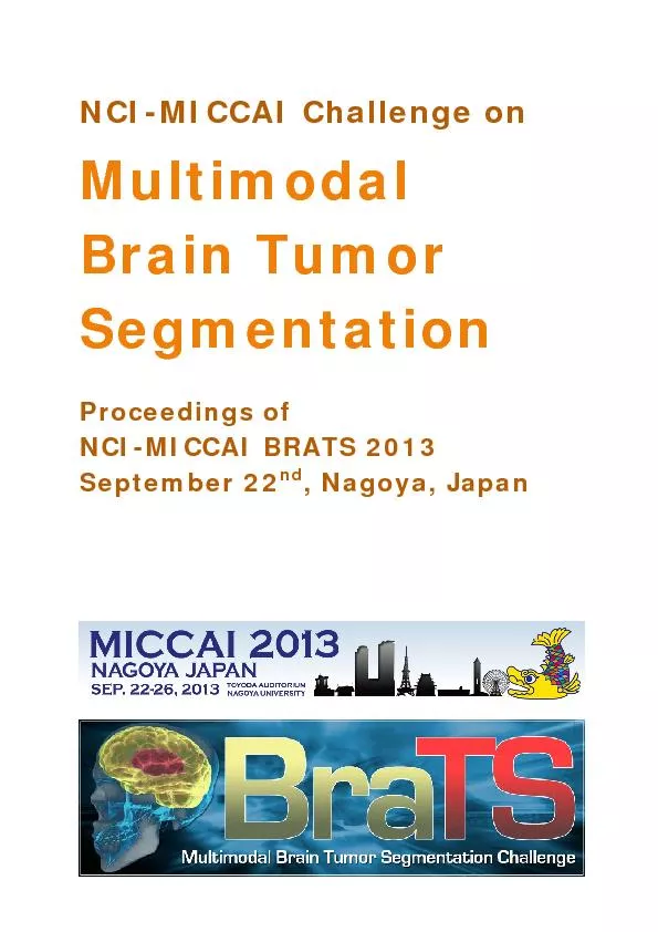 I &#x/MCI; 0 ;&#x/MCI; 0 ;NCIMICCAIChallengeMultimodal Brain T