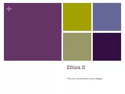 Ethics II
