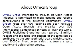 About Omics Group