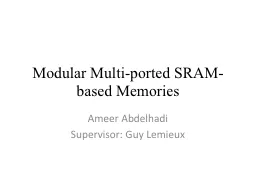 Modular Multi-ported SRAM-based Memories