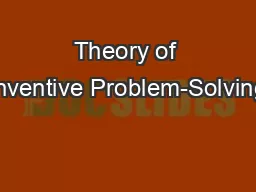 theory of inventive problem solving meaning