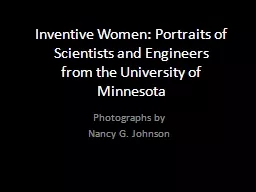 Inventive Women: Portraits of Scientists and Engineers