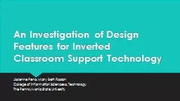 An Investigation of Design Features for Inverted Classroom