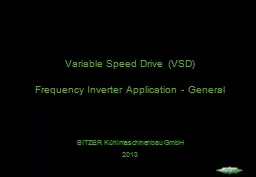 Variable Speed Drive (VSD)