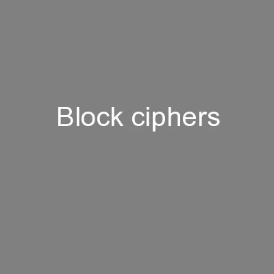 Block ciphers