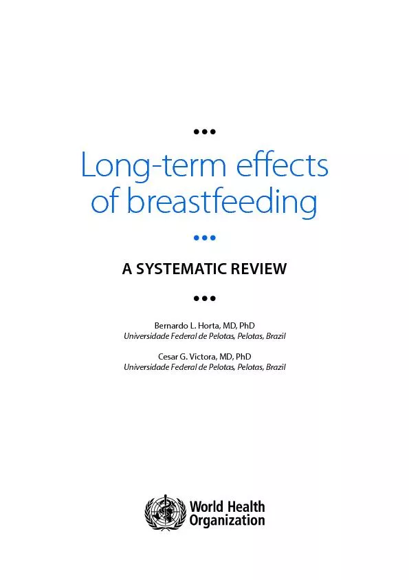 LONGTERM EFFECTS OF BREASTFEEDING. A SYSTEMATIC REVIEW
