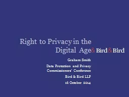Right to Privacy in the Digital Age