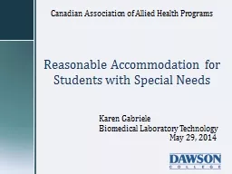 Reasonable Accommodation for Students with Special Needs