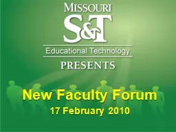 New Faculty Forum