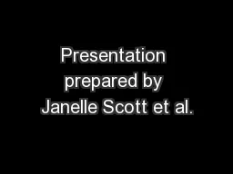 Presentation prepared by Janelle Scott et al.