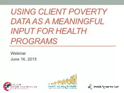 Using client poverty data as a meaningful input for