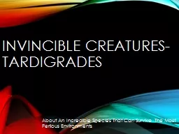 Invincible Creatures-Tardigrades