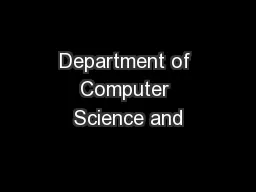 Department of Computer Science and