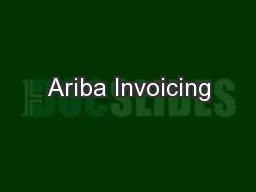Ariba Invoicing