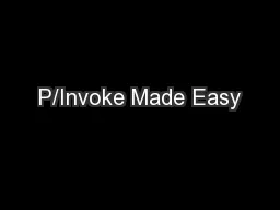 P/Invoke Made Easy