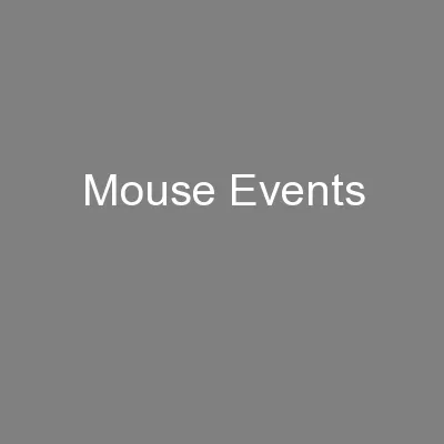 Mouse Events