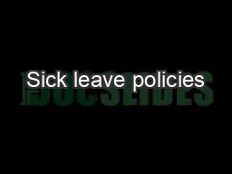 Sick leave policies