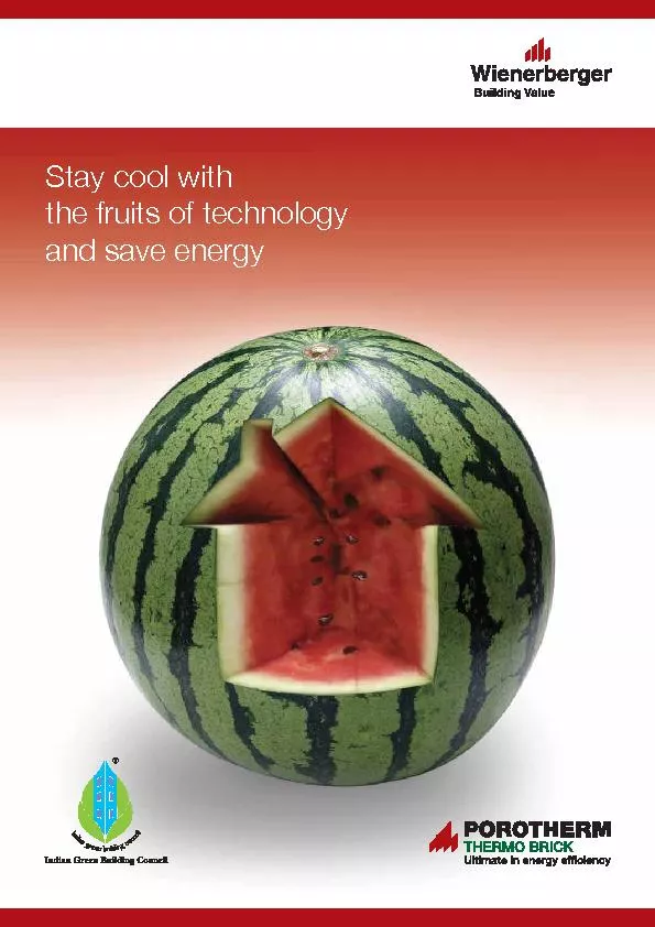 Stay cool withthe fruits of technologyand save energy