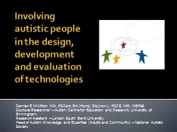 Involving autistic people in the design, development and ev