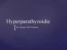 Hyperparathyroidie