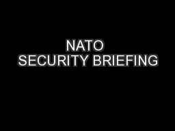 NATO SECURITY BRIEFING