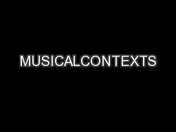 MUSICALCONTEXTS
