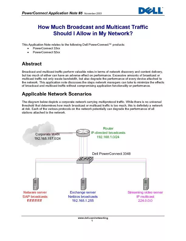 PowerConnect Application Note #5  November 2003