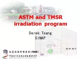 ASTM and TMSR irradiation program