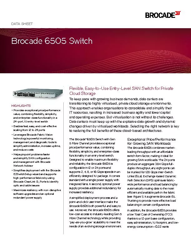 Brocade 6505 Switch