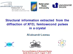 Structural information extracted from the diffraction of XF