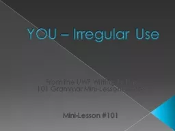 YOU – Irregular Use