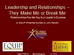 Leadership and Relationships –