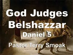 God Judges Belshazzar
