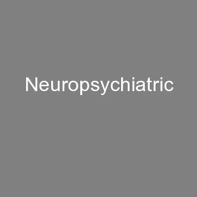Neuropsychiatric