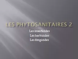 Les phytosanitaires 2