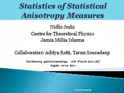 Statistics of Statistical Anisotropy Measures