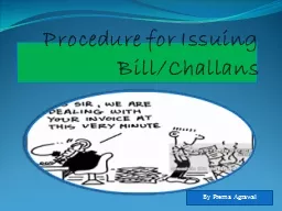Procedure for Issuing Bill/