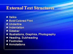 External Text Structures