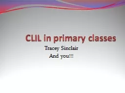 CLIL in primary classes