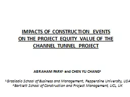 IMPACTS OF CONSTRUCTION EVENTS