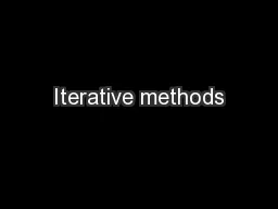 Iterative methods