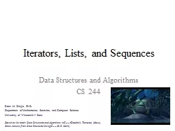 Iterators, Lists, and Sequences