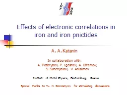 Effects of electronic correlations in