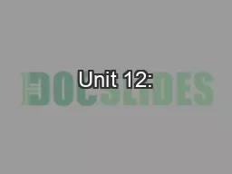 Unit 12: