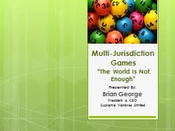 Multi-Jurisdiction Games