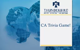 CA Trivia Game!