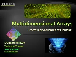 Multidimensional Arrays